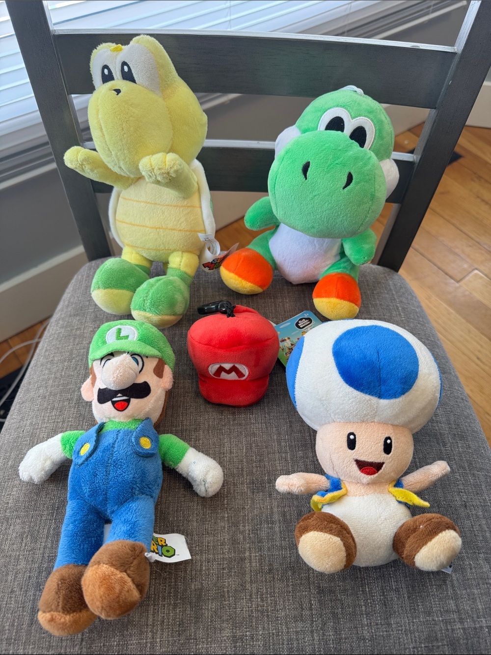 Nintendo Super Mario Plush Lot Luigi Toad Koopa Yoshi